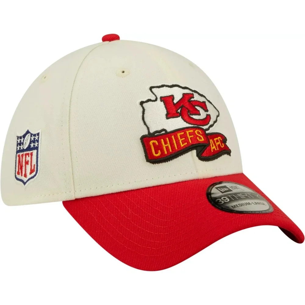 Kansas City Chiefs New Era 39THIRTY NFL Sideline On-Field Chrome Hat Med/Large